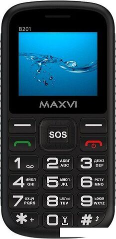 Телефон Maxvi B201 (черный)
