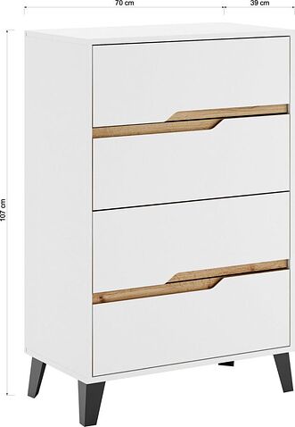 Комод ЭлиГард Eyva 4S (белый)