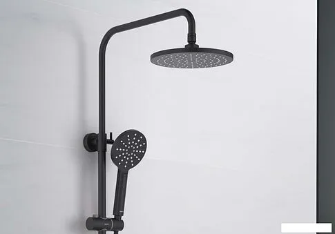 Душевая система  Aquatek Бетта AQ2160MB (черный матовый)