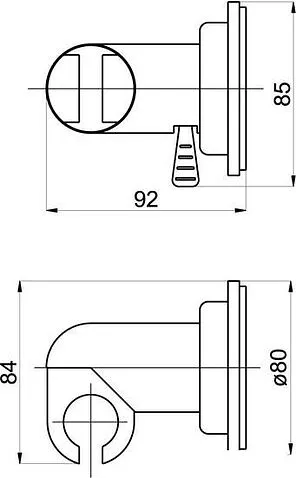 Держатель душевой лейки Rubineta Titan