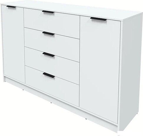 Тумба Интерлиния Концепт КТ-Т160 (белый платинум/белый платинум)