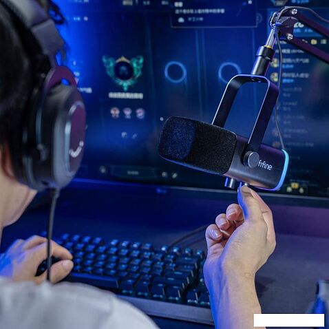 Проводной микрофон FIFINE AM8T (черный)