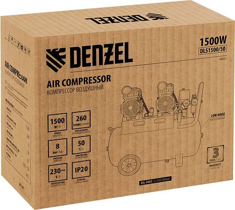 Компрессор Denzel DLS 1500/50