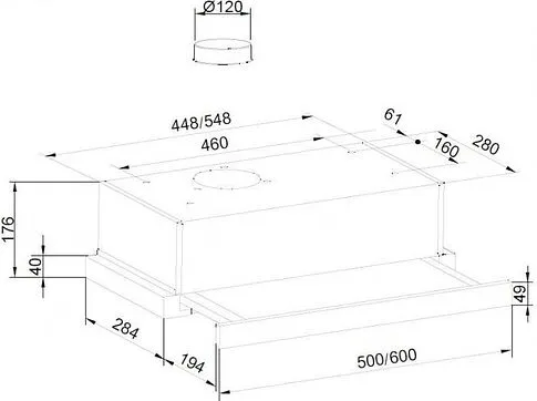 Кухонная вытяжка ZorG Sky 750 60 M (черный)