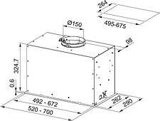 Кухонная вытяжка Franke FBFE XS A52 305.0665.359 Кухонная вытяжка Franke FBFE XS A52 305.0665.359