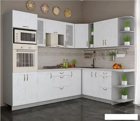 Готовая кухня Интерлиния Мила Крафт 1.88x2.6 правая (дуб полярный)