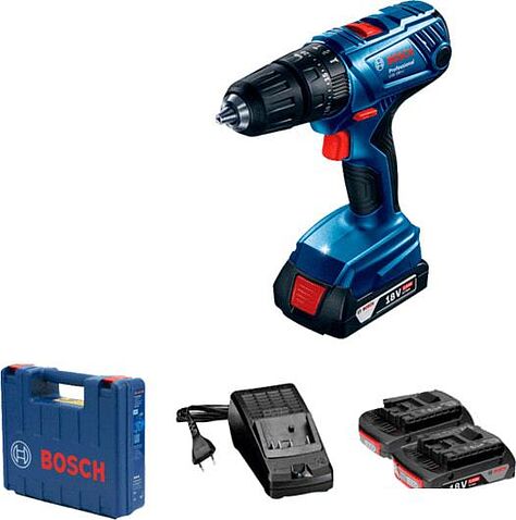 Дрель-шуруповерт Bosch GSB 180-LI Professional 06019F8307 (с 2-мя АКБ, кейс)
