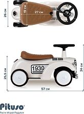 Каталка Pituso Ретро 665-White (молочный)