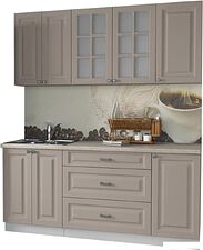 Кухня Интерлиния Мила Деко 1.8 Б (луна/травертин серый)