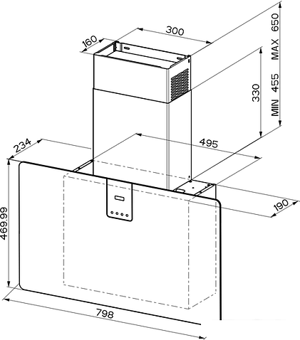 Кухонная вытяжка Faber Soft Slim 80 White Kos A80 330.0597.525