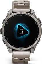 Умные часы Garmin Fenix 8 Sapphire, Titanium 47мм (светло-серый, титановый ремешок)