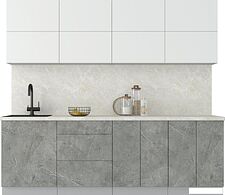 Кухонный модуль Интерлиния Мила Матте 2.4 А (белый/керамика/опал светлый)