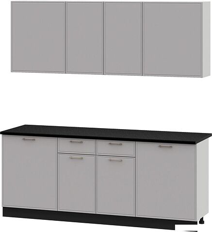 Готовая кухня Mio Tesoro Адель 2.0м (белый/нео/черный)