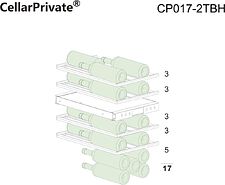 Винный шкаф Cellar Private CP017-2TBH со скрытой ручкой