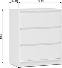 Комод ЭлиГард Brighton 3S (белый)