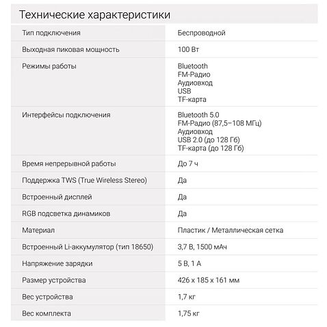 Беспроводная колонка Digma D-MC1705