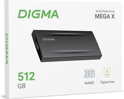 Внешний накопитель Digma MEGA X DGSM8512G2MGG 512GB