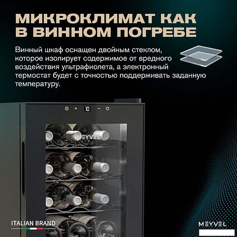 Винный шкаф Meyvel MV12-TBF1