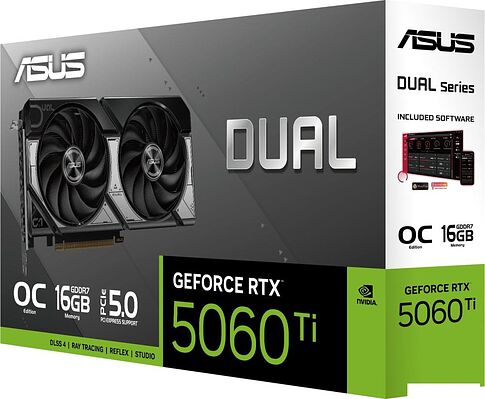 Видеокарта ASUS Dual GeForce RTX 5060 Ti 16GB GDDR7 OC Edition DUAL-RTX5060TI-O16G