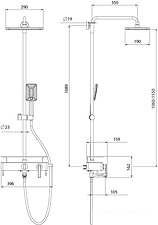 Душевая система Lemark Mista LM6462WG