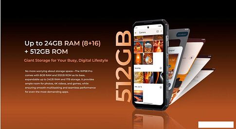 Телефон Oukitel WP58 Pro 8GB/512GB (черный)