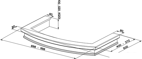 Кухонная вытяжка Faber Trendy 90 (венецианская штукатурка) [110.0157.153]