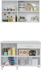 Готовая кухня Горизонт Trend 1200 (мрамор арктик/бетон грей)