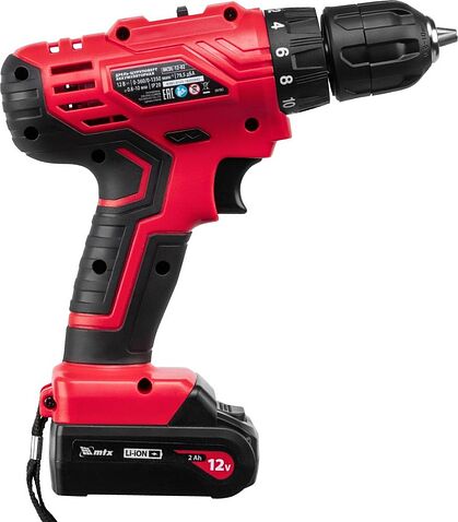 Дрель-шуруповерт MTX MCDL-12-02 (с 2-мя АКБ, кейс)