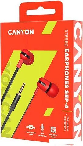 Наушники с микрофоном Canyon CNS-CEP4R