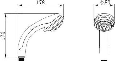 Душевая лейка Potato P05