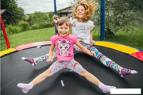 Батут Sundays Acrobat-D490 (зеленый, с сеткой)