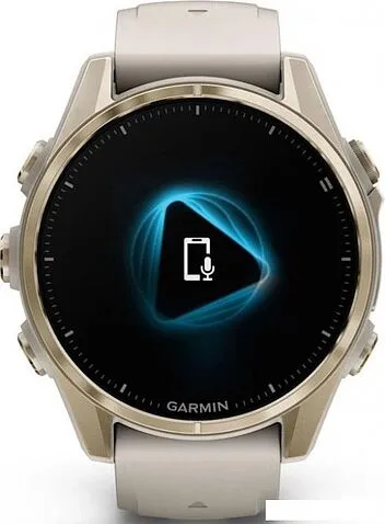 Умные часы Garmin Fenix 8 Sapphire 43мм (золотистый, дымчато-серый ремешок)