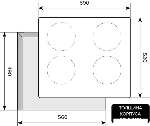 Варочная панель LEX EVI 640-2 IV
