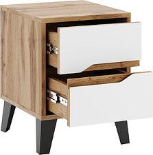 Тумба ЭлиГард Eyva 2S (дуб вотан/белый)