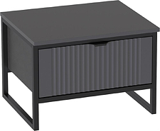 Тумба Мебельград Нора с ящиком (металл бруклин/графит)