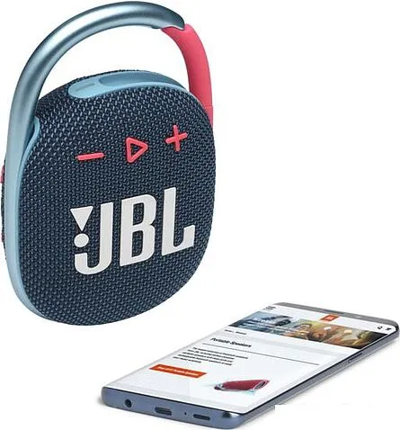 Беспроводная колонка JBL Clip 4 (темно-синий/розовый)