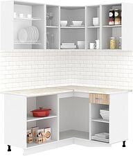 Готовая кухня Кортекс-мебель Корнелия Лира 1.5x1.3 (дуб сонома/королевский опал) Готовая кухня Кортекс-мебель Корнелия Лира 1.5x1.3 (дуб сонома/королевский опал)