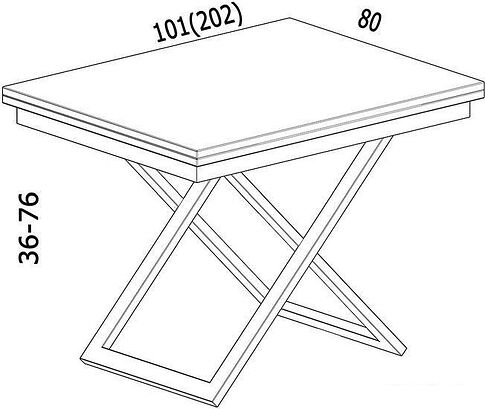 Стол-трансформер Levmar Cross D38/S79 (дуб вотан/нержавеющая сталь)