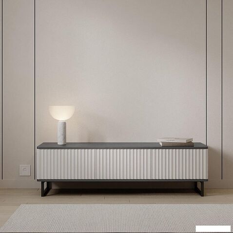 Тумба Shtabe Royal 5031 эко (белый/металл бруклин/черный)