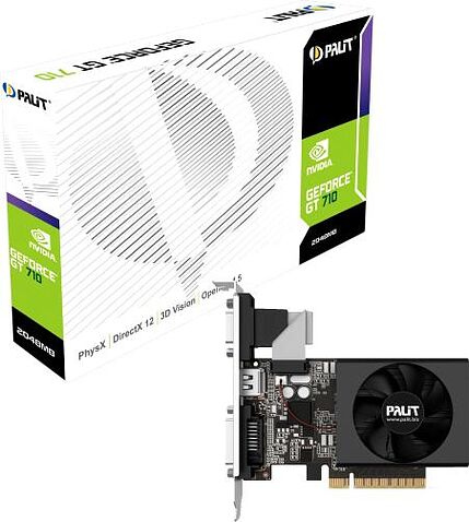 Видеокарта Palit GeForce GT 710 2GB DDR3 NEAT7100HD46-2080F