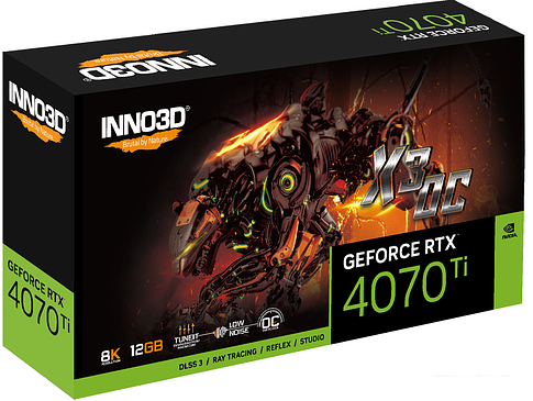 Видеокарта Inno3D GeForce RTX 4070 Ti X3 OC N407T3-126XX-186148N