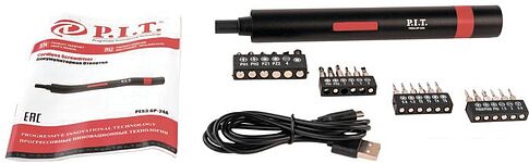 Электроотвертка P.I.T. PES 3.6 P-24A (кейс, набор оснастки)
