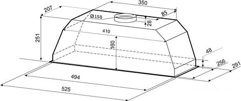 Кухонная вытяжка Krona Asta 600 PB (нержавеющая сталь)