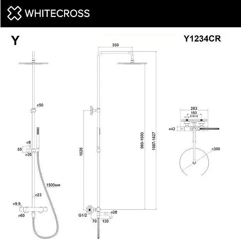 Душевая система  Whitecross Y1234CR (хром)