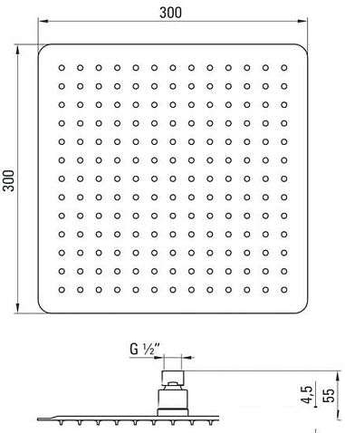 Верхний душ Deante Floks NAC 209K