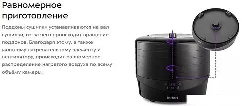 Сушилка для овощей и фруктов Kitfort KT-1937