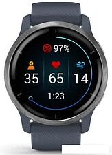 Умные часы Garmin Venu 2 (нержавеющая сталь/синий гранит)