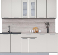 Готовая кухня Интерлиния Мила 22 (персидский жемчуг/персидский жемчуг/травертин серый)