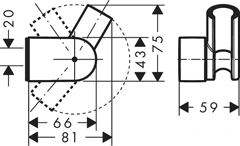 Держатель душевой лейки Hansgrohe Porter Vario 28328000
