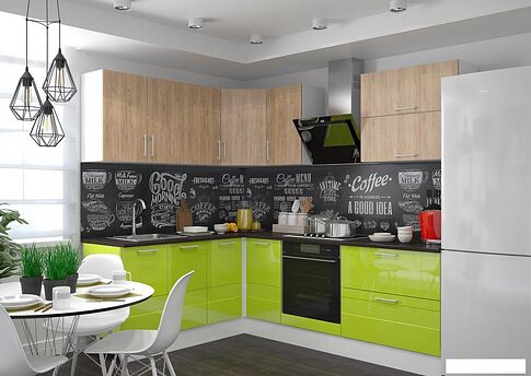 Шкаф напольный Горизонт Европа угловой (золотой крафт)